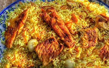 با ماهی این غذای خوشمزه رو درست کن | طرز تهیه پلو هزاری!
