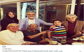 مرجان شیرمحمدی در کنار بزرگان سینما (عکس)