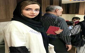 خانم بازیگر در صف رأی + عکس