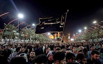 مراسم عزاداری شب عاشورا در کربلا+ فیلم
