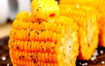 طرز تهیه  بلال شیرین همراه با کره ی پنیری!