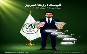 قیمت دلار، یورو، پوند و دیگر ارزها امروز ۱۳ خرداد ۱۴۰۵