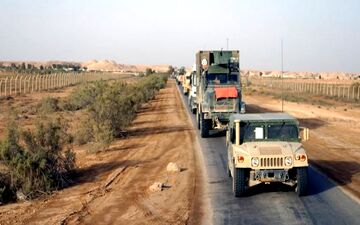 یک کاروان نظامی دیگر آمریکا در مرکز عراق هدف قرار گرفت