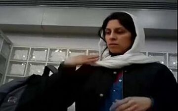لحظه دستگیری نازنین زاغری در فرودگاه + فیلم