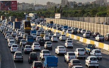 ترافیک سنگین در آزادراه قزوین- کرج- تهران