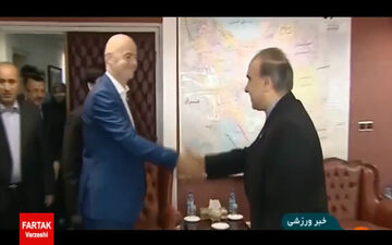 حواشی حضور اینفانتینو رئیس فیفا در تهران + فیلم