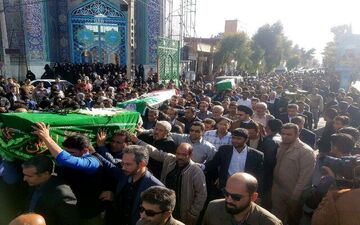 برگزاری تشییع پیکر ‌دانش آموزان جان‌باخته ‌حادثه آتش سوزی زاهدان