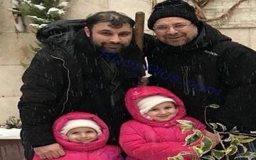 عکس/ برف بازی کردن محمد باقرقالیباف و نوه هایش