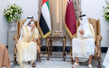 اجلاس بغداد| دیدار حاکم دبی با امیر قطر پس از چهار سال