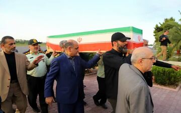 پیکر شهید نیما مرادی به گیلان منتقل شد