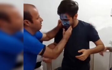شوخی خطرناک در جشن تولد/ سر کسی که داخل کیک فرو رفت خونین شد