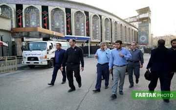 بازدید میدانی مهندس یزدانی از محل اسکان نیروهای شهرداری در کربلا+تصاویر 
