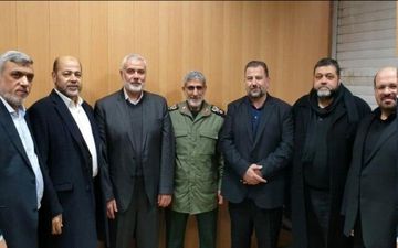 دیدار اسماعیل هنیه با فرمانده جدیده سپاه قدس