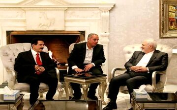 دیدار ظریف با دبیرکل اتحادیه میهنی کردستان