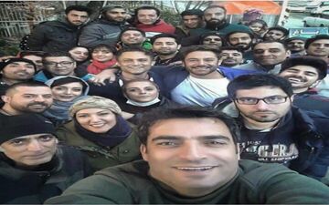 تصویری دیده نشده از پشت صحنه سریال عاشقانه ها 