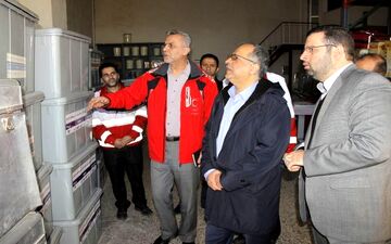 بازدید دبیرکل جمعیت هلال احمر از روند آماده سازی تجهیزات اضطراری