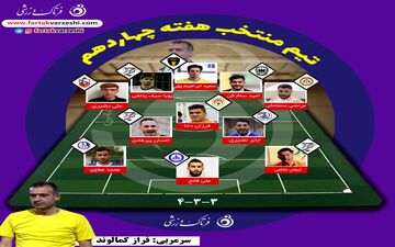 معرفی تیم منتخب هفته چهاردهم لیگ دسته یک 