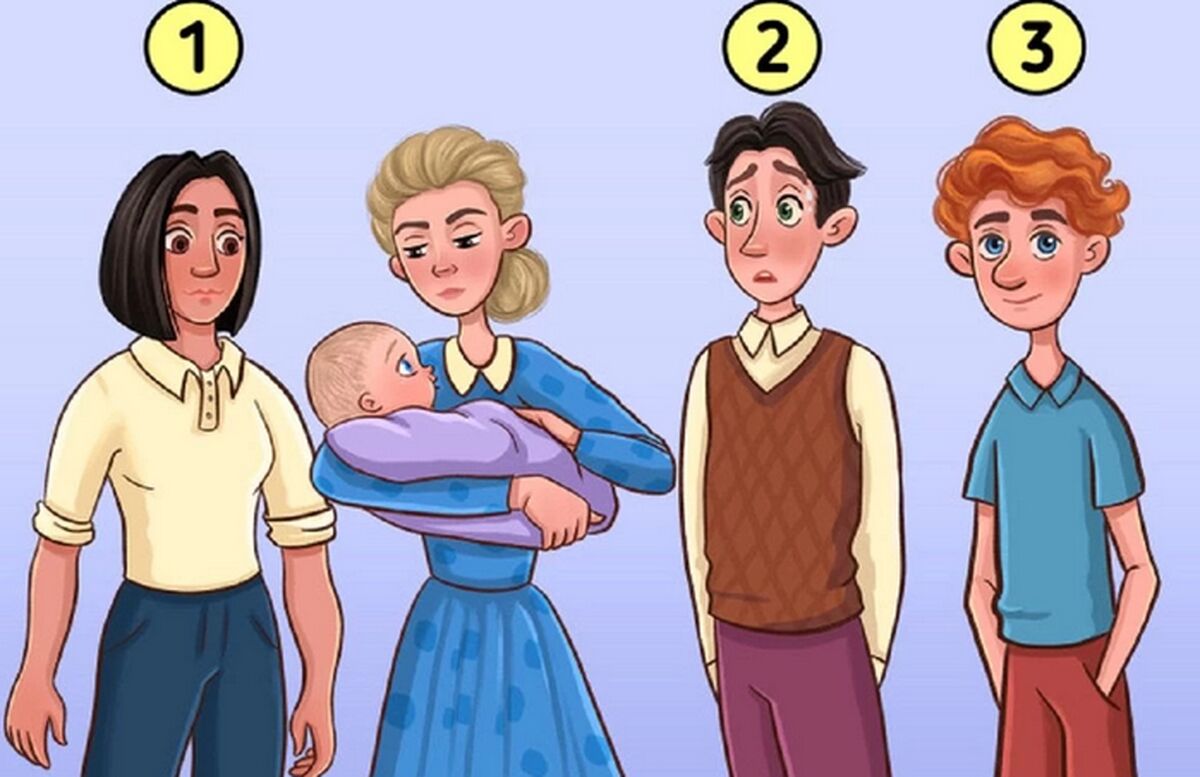  تست هوش | بگو کدوم از این آقایون پدر بچه است؟