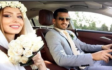 حجاب نامتعارف همسر فوتبالیست مشهور در مراسم ازدواجشان+عکس
