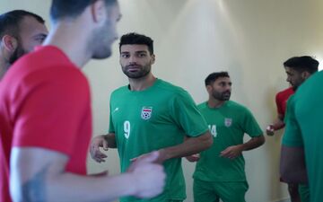 تمرین سبک تیم ملی ایران در روز بازی با تاجیکستان
