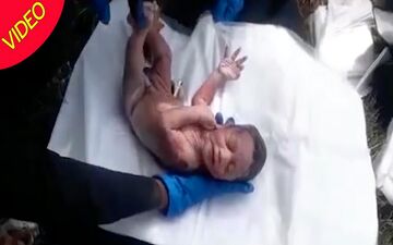 لحظه پیدا شدن نوزاد در آشغال! +فیلم 
