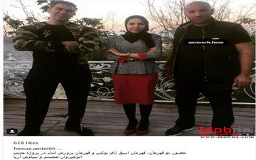 فرناز امینی در میان دو قهرمان اسبق تای بوکس (عکس)