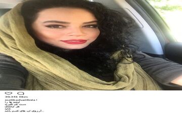 سلفی توماشینی ملیکا شریفی نیا با پوشش و میکاپ متفاوت (عکس)