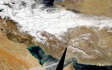 عکس ناسا از ایران برفی