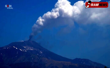 فیلم/ لحظه فعال شدن آتش فشان کوه اتنا (Etna) 