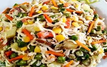 طرز تهیه سالاد نودل سبزیجات| غذای رژیمی
