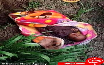 کشف نوزاد دختر زنده به گور شده در هندوستان! +فیلم