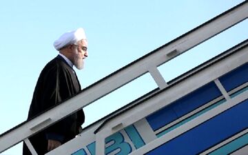 روحانی باکو را به مقصد تهران ترک کرد