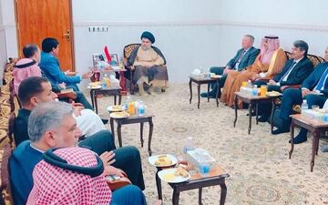 دیدار مقتدی صدر با سفرای چند کشور همسایه عراق