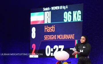 دختران وزنه‌بردار ایران در قهرمانی آسیا دو مدال کسب کردند