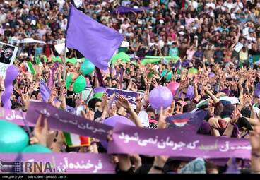 سخنرانی حسن روحانی در مشهد + تصاویر