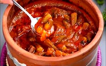 طرز تهیه خورشت بامیه لعابدار جاافتاده!