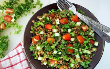 طرز تهیه سالاد تبوله عدس | سالاد مقوی و سالم!