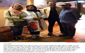 عکس دسته جمعی سیما تیرانداز و دوستان هنرمندش در تئاتر باران (عکس)