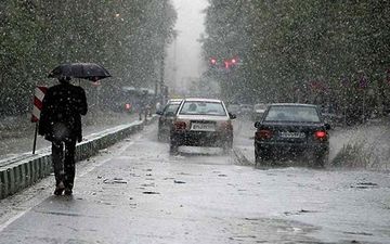 بارندگی در گرمای خرماپزان بم + فیلم