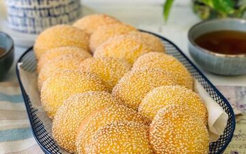 طرز تهیه شیرینی کنجدی بدون فر| برای تغدیه مدرسه عالیه!