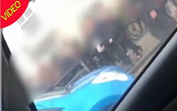 نزاع دسته جمعی دانش آموزان در خیابان! +فیلم 