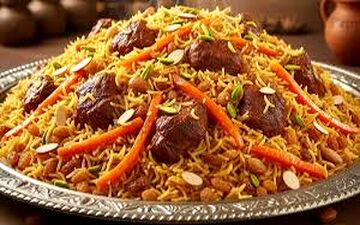 طرز تهیه قابلی پلو| خیلی خوش رنگ وخوشمزه س