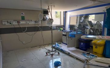 تصاویر دوربین‌های مداربسته از تخریب بیمارستان فارابی کرمانشاه در پی حمله اسرائیل