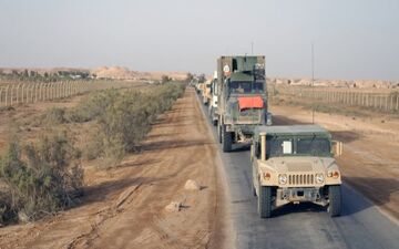 کاروان آمریکا در شمال بغداد هدف قرار گرفت