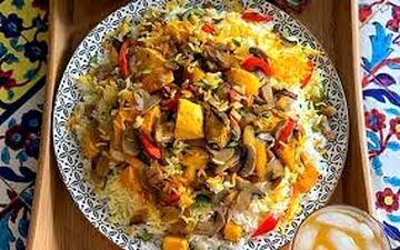 آموزش پلو مرغ و قارچ