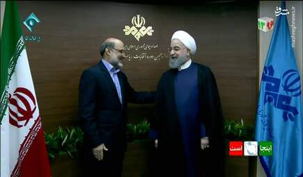 ورود روحانی به صدا و سیما + تصاویر