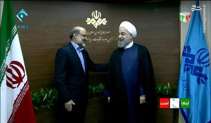 ورود روحانی به صدا و سیما + تصاویر