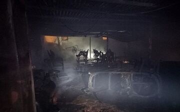 حریق در ساختمان ۴ طبقه در خیابان ایرانشهر
