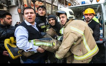 انتقال ۲۳ مصدوم حریق ساختمان پلاسکو به مراکز درمانی + اسامی 