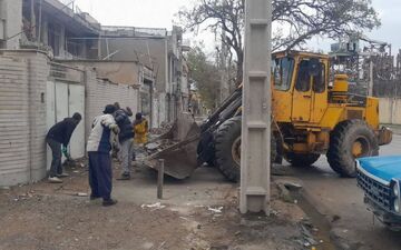 خدمات رسانی ۸۵۰ نیروی شهرداری کرمانشاه در شرایط جنگ